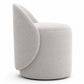 Stool Low 65 cm - Chenille Upholstered - Curved Backrest Design - Yaby