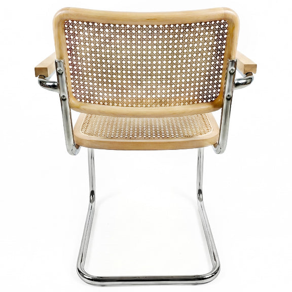 Dining Chair with Armrests - Vintage Design - Wood and Rattan - Bruna - gallery 10