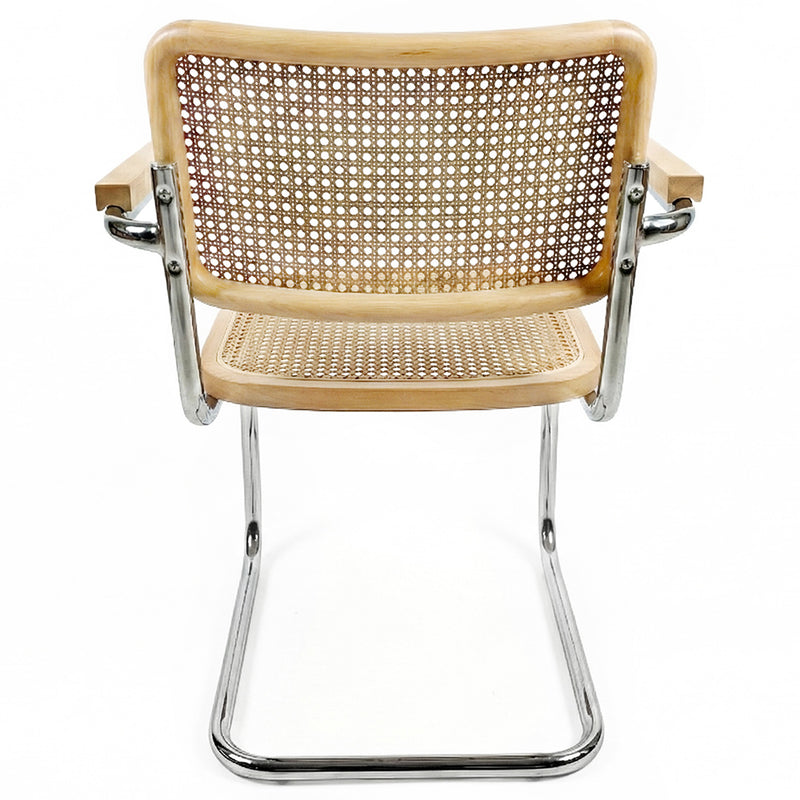 Dining Chair with Armrests - Vintage Design - Wood and Rattan - Bruna - gallery 10