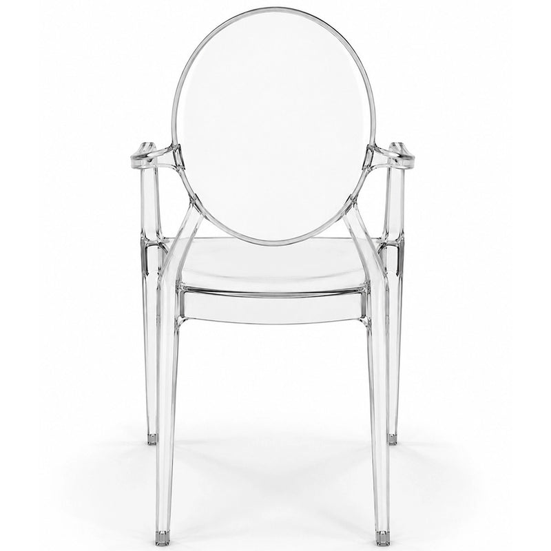 Conjunto de 4 cadeiras de jantar - Transparentes - Design com braços - Arthur