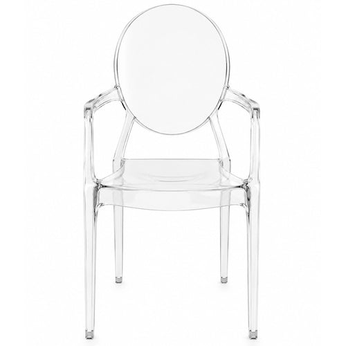 Set di 4 sedie da pranzo - Trasparenti - Design con braccioli - Arthur
