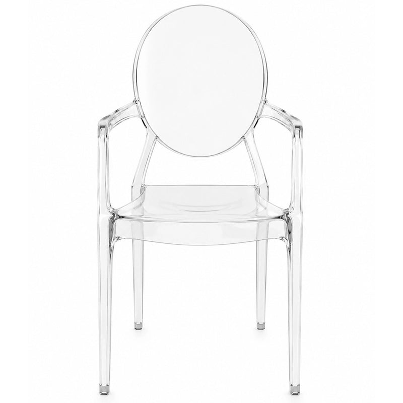 Conjunto de 4 cadeiras de jantar - Transparentes - Design com braços - Arthur
