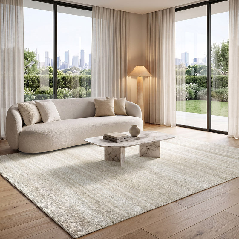 Großer Teppich im zeitgenössischen modernen Design – Beige (290x200 cm) – Giral