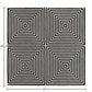 Vierkant wollen vloerkleed – geometrisch zwart-witdesign – 200 x 200 cm – Pymer