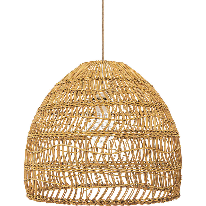 Lampada a sospensione dal design boho balinese in rattan naturale - 40 cm - Hoa