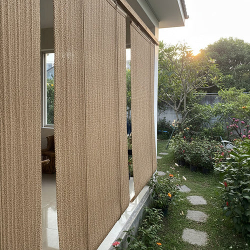 Outdoor Roll-Up Blind 200x100 cm – Seagrass Curtain – Sun Protection and Privacy - gallery 2