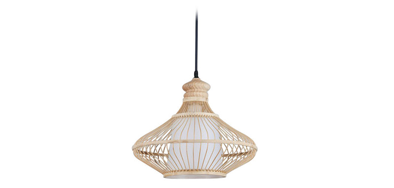 Lampe de plafond en bambou - Lampe suspendue stile Boho Bali - Amara