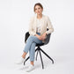 Upholstered Office Chair with Armrests - Black Design Desk Chair - Jodie - Joan