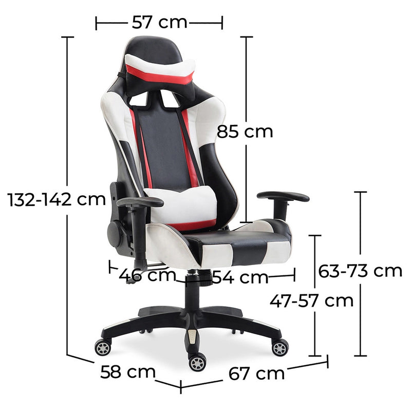 Office Chair with Armrests - Desk Chair with Castors - Gamer