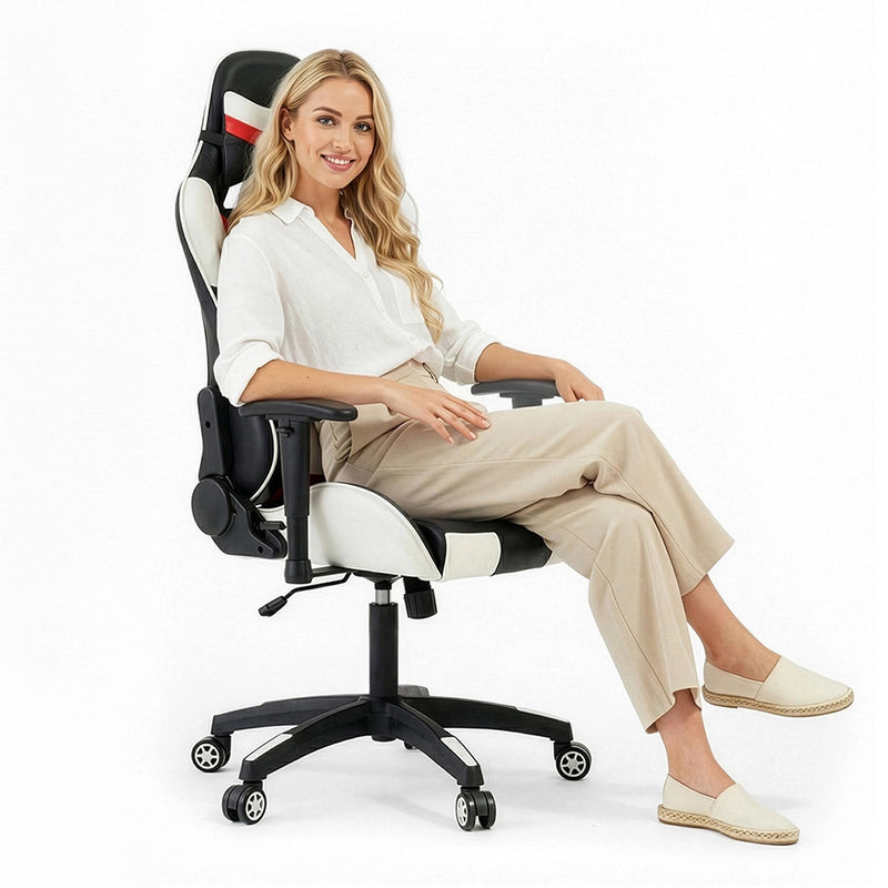 Office Chair with Armrests - Desk Chair with Castors - Gamer