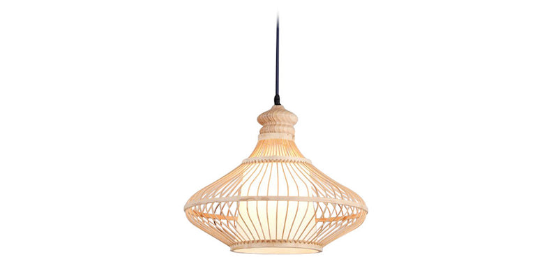 Lampe de plafond en bambou - Lampe suspendue stile Boho Bali - Amara