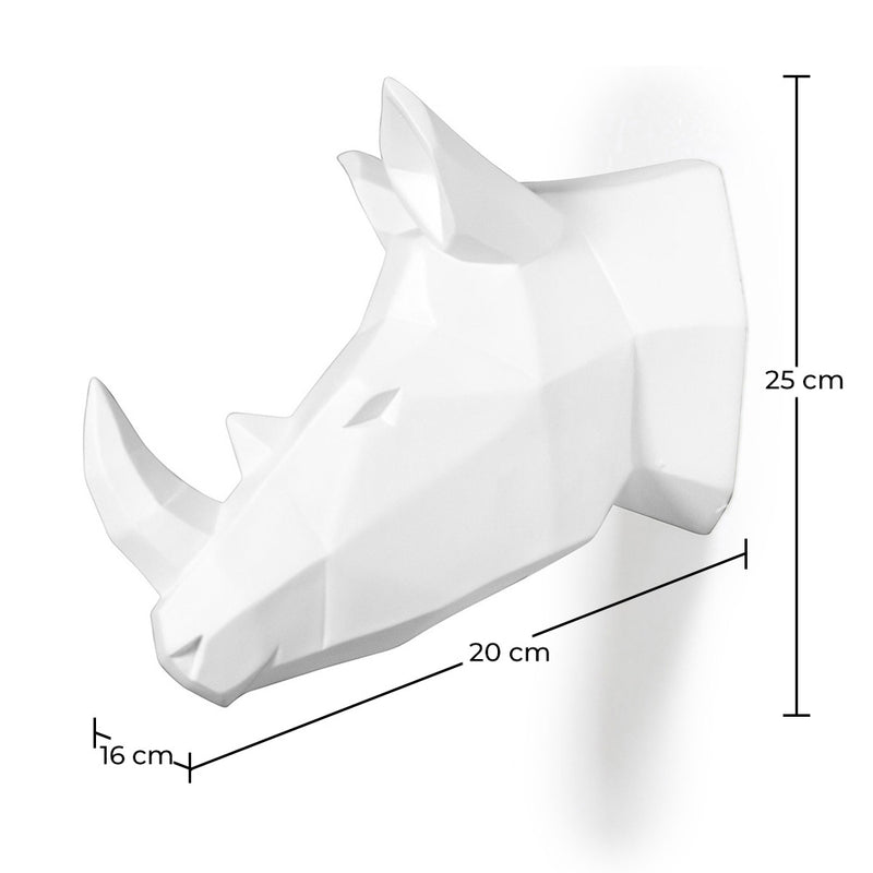 Tête de rhinocéros origami - Résine