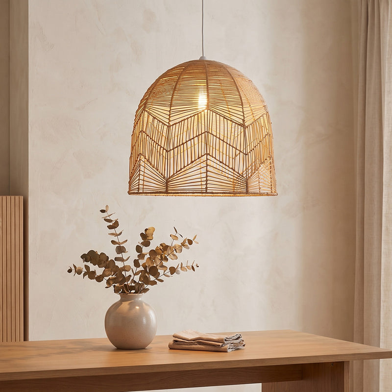 Lampada a sospensione dal design boho balinese in rattan naturale - Bu