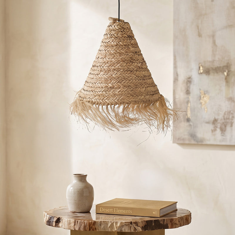 Paralume per lampada a sospensione; design boho balinese - Pitse