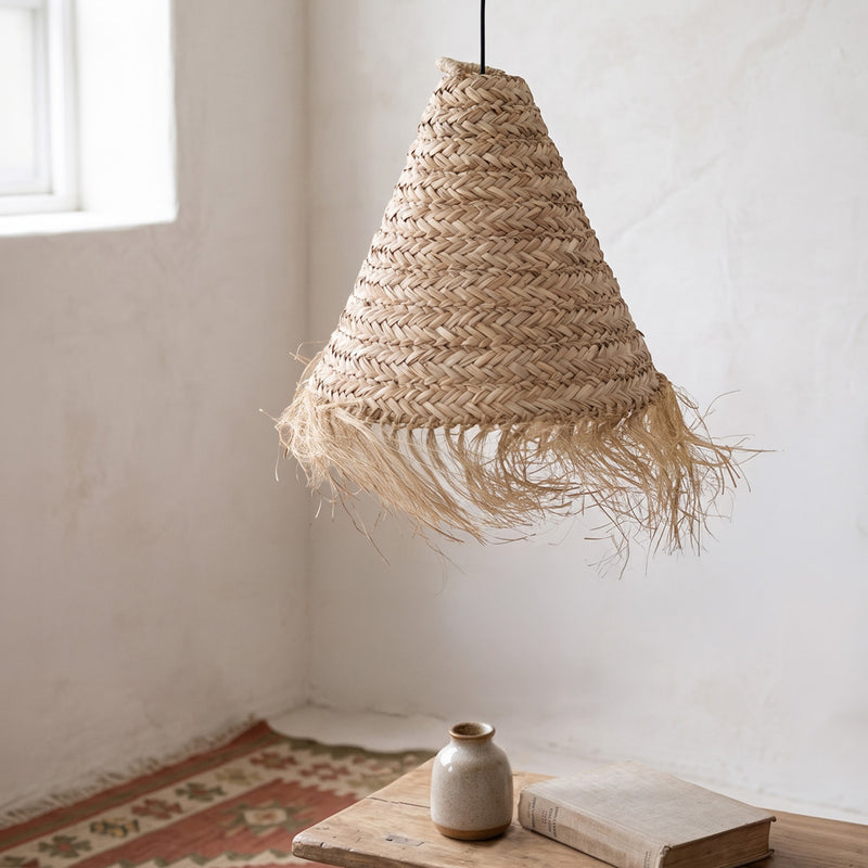Paralume per lampada a sospensione; design boho balinese - Pitse