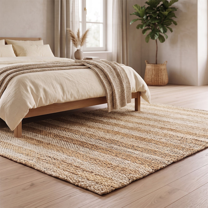 Rechthoekig jute vloerkleed - Boho Bali - 150x200 CM - Ghana
