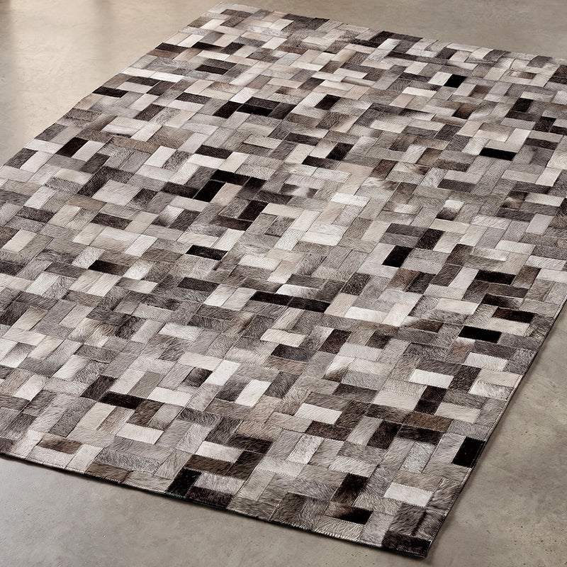 Rechthoekig vloerkleed van veganistisch leer 150 x 200 cm – Hilo