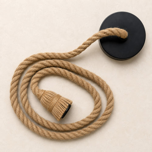 Cordon en corde pour lampe suspendue - Style industriel bohème - Bamba