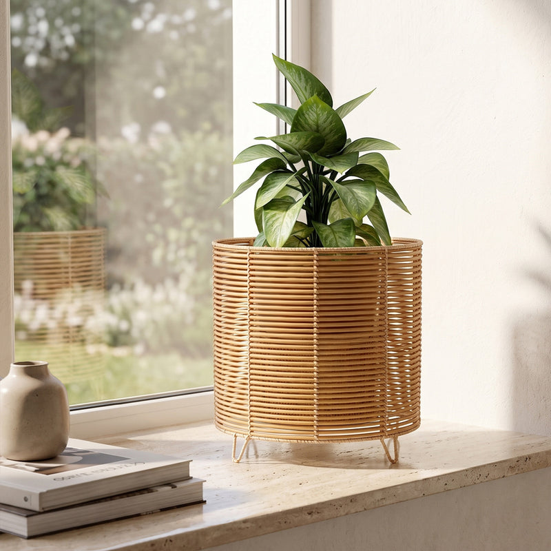 Vaso de chão redondo - design boho - 28 CM - Laers