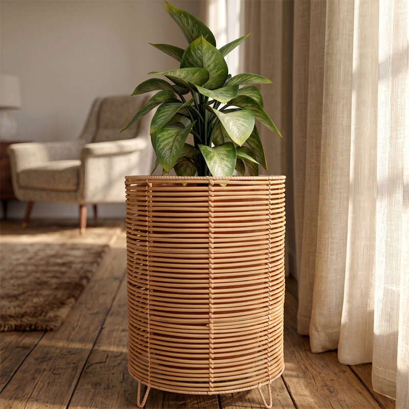 Jardinera de suelo redonda - Diseño bohemio - 46 CM - Laers