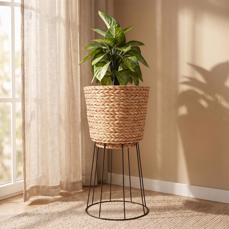 Ronde plantenbak voor op de vloer - boho-design - 65 CM - Firna