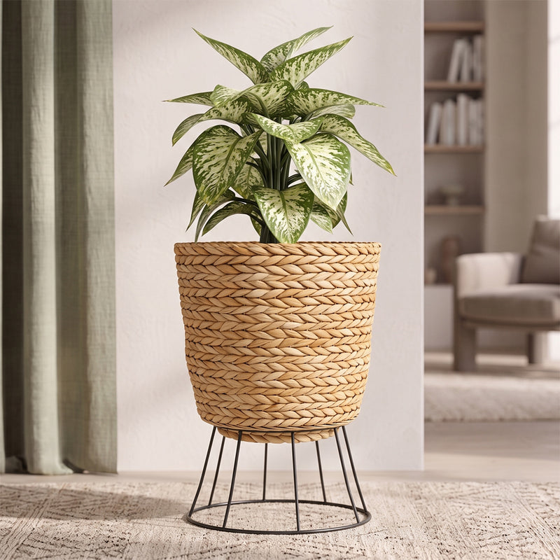 Ronde plantenbak voor op de vloer - boho-design - 46 CM - Firna