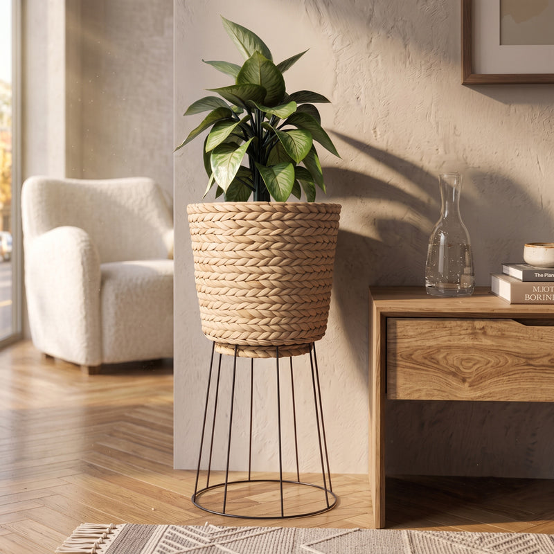 Ronde plantenbak voor op de vloer - boho-design - 65 CM - Firna
