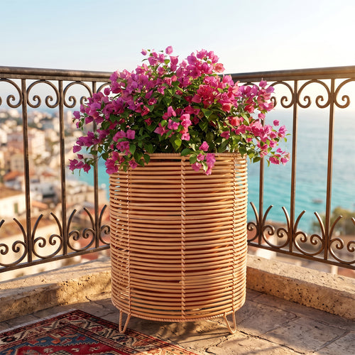 Round Floor Planter - Boho Design - 46 CM - Laers