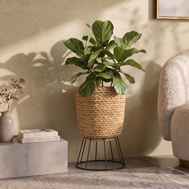 Ronde plantenbak voor op de vloer - boho-design - 46 CM - Firna