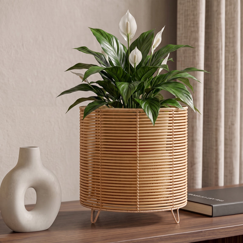 Vaso de chão redondo - design boho - 28 CM - Laers