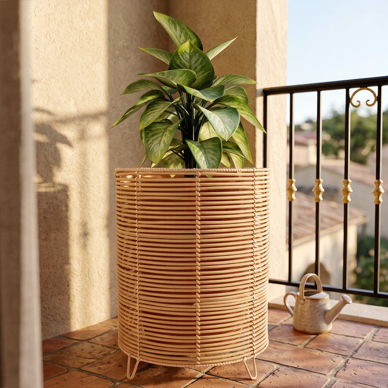 Jardinera de suelo redonda - Diseño bohemio - 46 CM - Laers