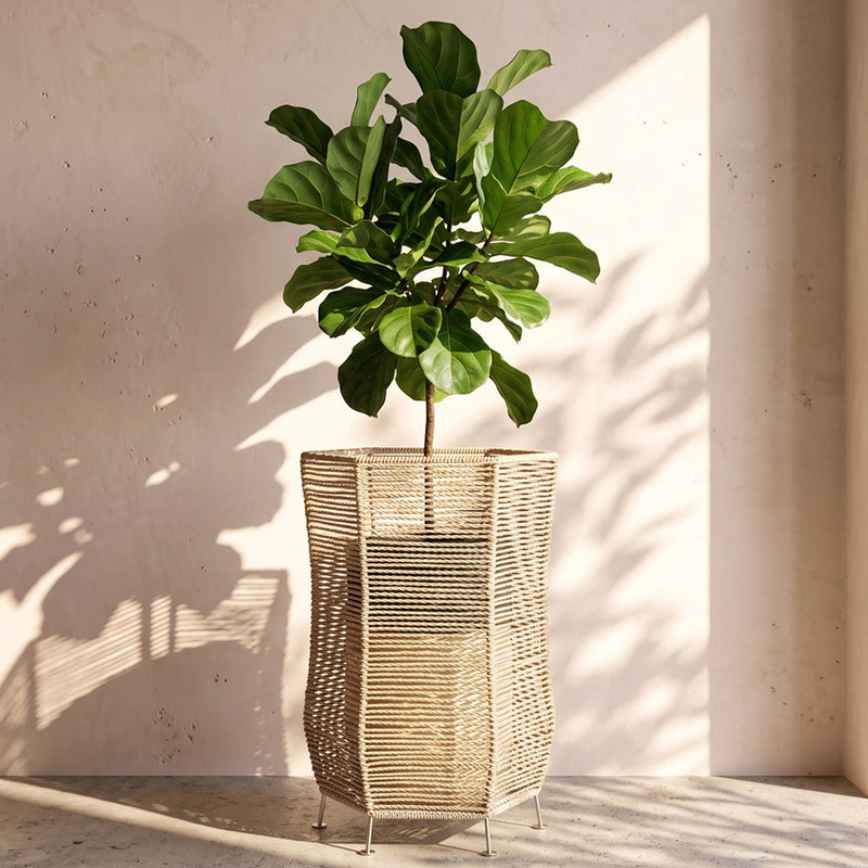Vaso de chão redondo – Design boho – Boémio
