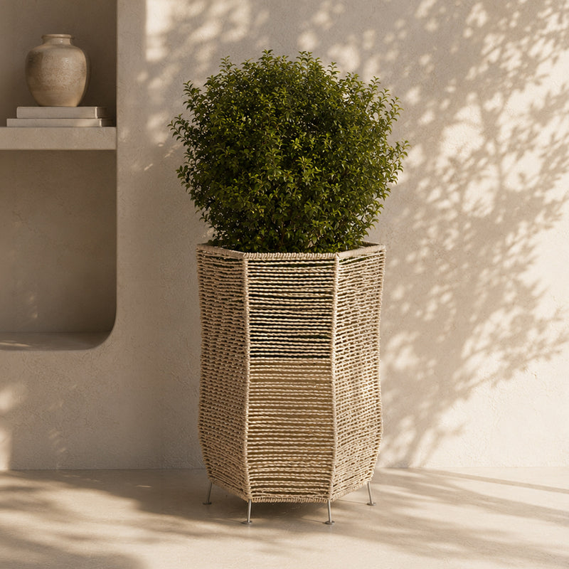 Vaso de chão redondo – Design boho – Boémio