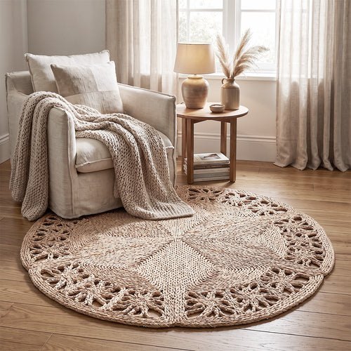 Tapete redondo de juta - Boho Bali - 100 CM - Bilú