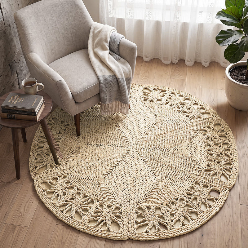 Rond jute vloerkleed - Boho Bali - 120 CM - Bilú