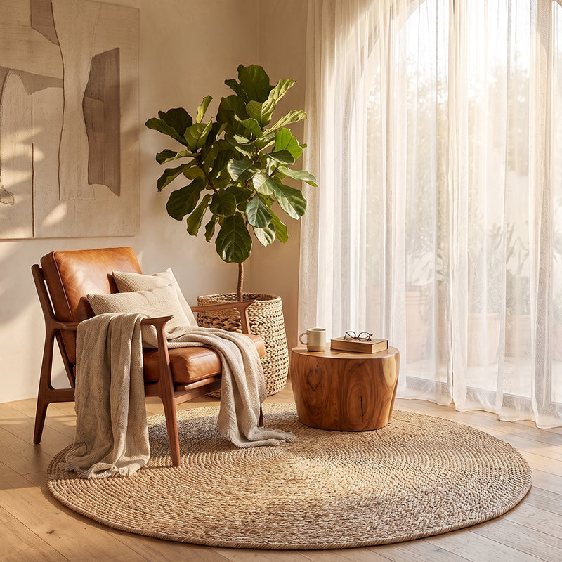 Round Jute Rug - Boho Bali - 150 CM - Yuri