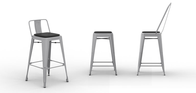 Coussin magnétisé pour tabouret carré - simili cuir - Stylix