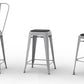 Lot de 4 coussins magnétiques pour tabouret - simili-cuir - Stylix