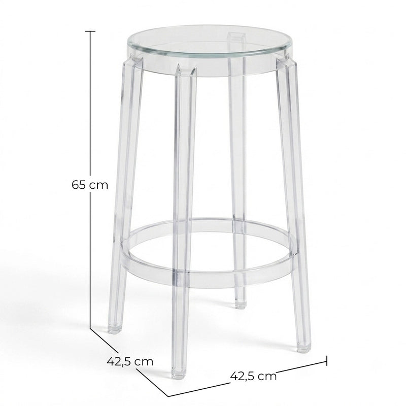Sgabello dal design trasparente - 65cm - Arthur