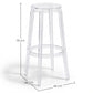 Banco de design transparente - 75cm - Arthur
