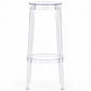 Banco de design transparente - 75cm - Arthur