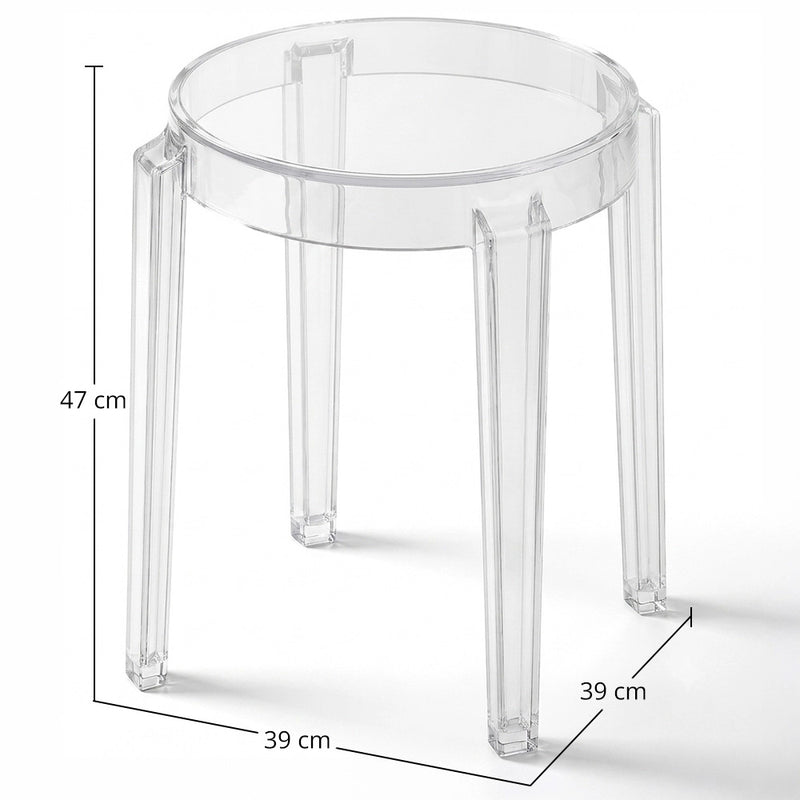 Sgabello Basso Trasparente - 47cm - Victoria Queen