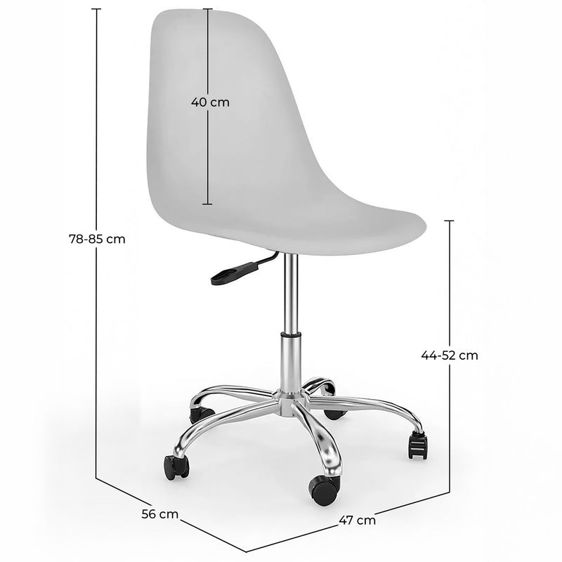 Chaise de bureau avec roulettes - Chaise de bureau pivotante - Denisse