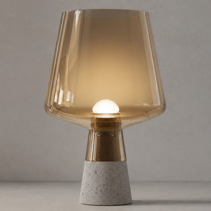 Lampe aus Stein und Rauchglas – Silas