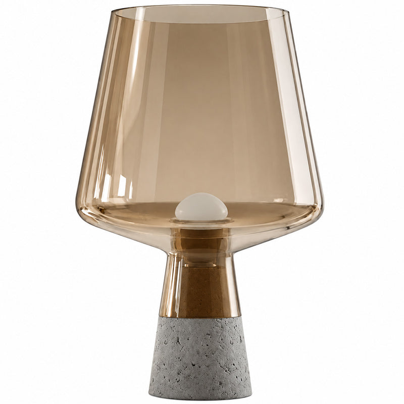 Lampe aus Stein und Rauchglas – Silas