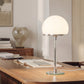 Lampada da scrivania Nauhas - rame cromato/vetro opalino