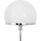 Lampada da scrivania Nauhas - rame cromato/vetro opalino