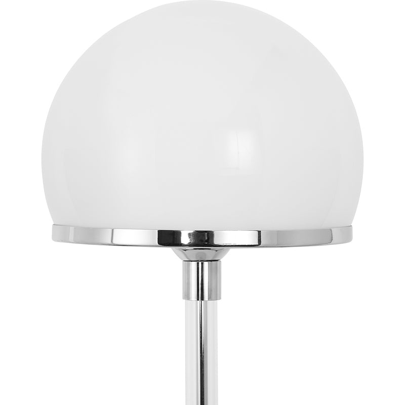 Lampada da scrivania Nauhas - rame cromato/vetro opalino