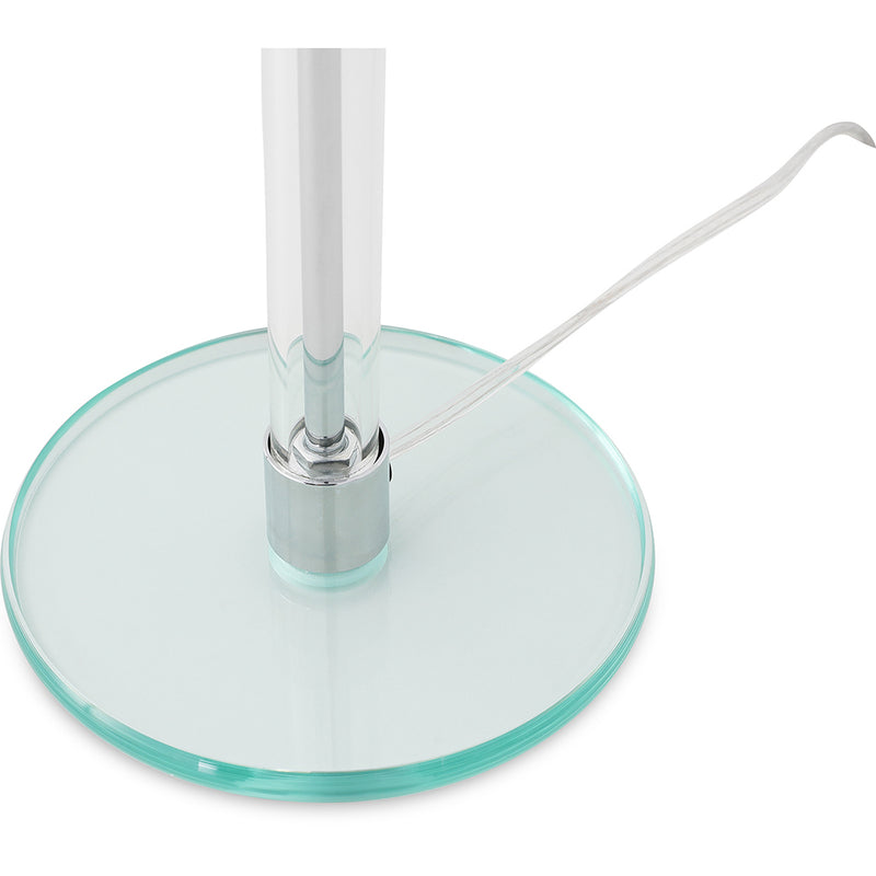 Lampada da scrivania Nauhas - rame cromato/vetro opalino