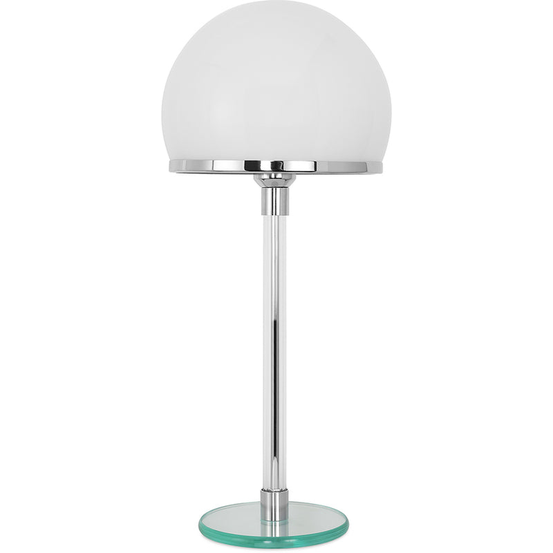 Lampada da scrivania Nauhas - rame cromato/vetro opalino
